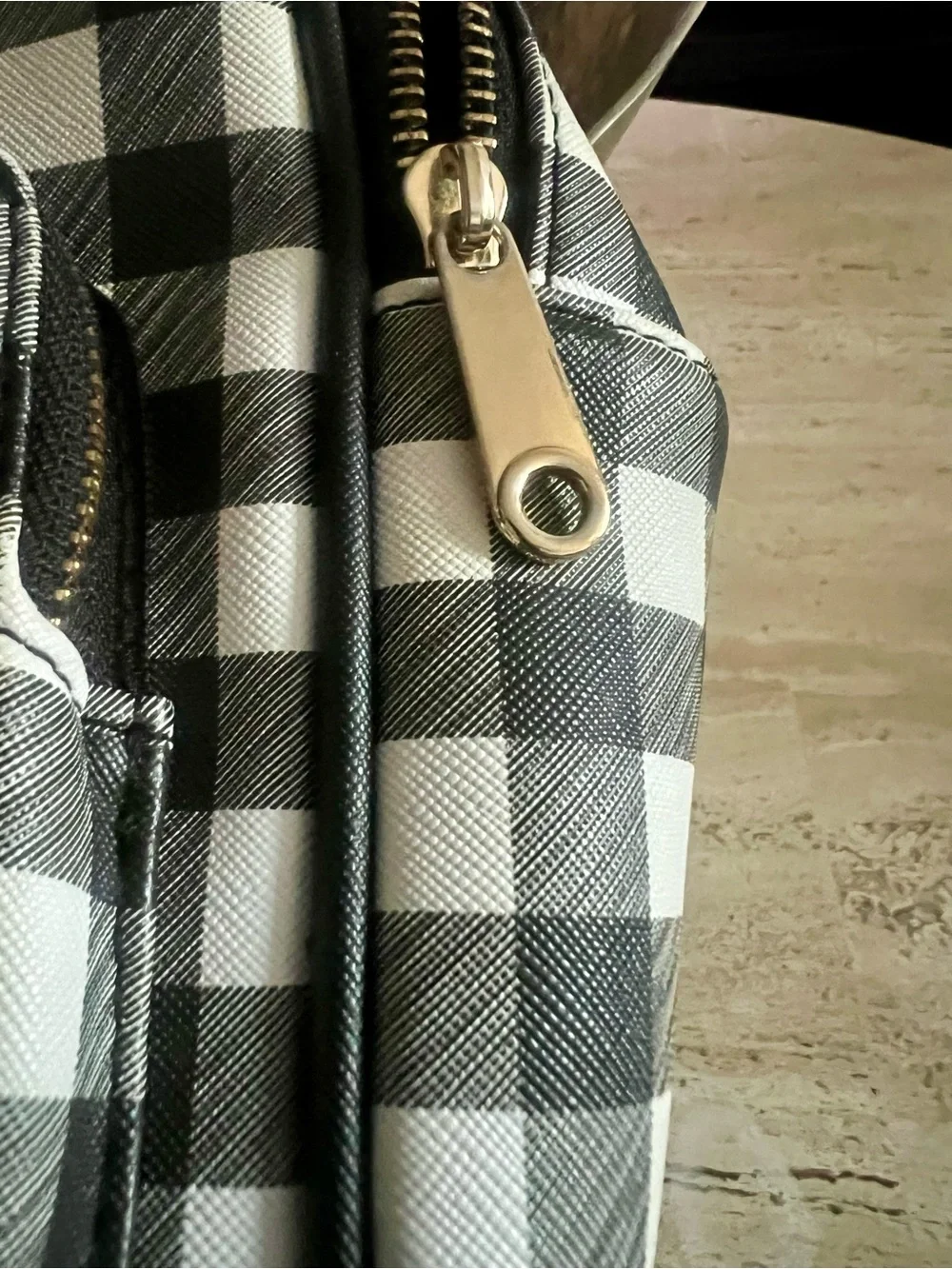 Black & White Check Mini Backpack
